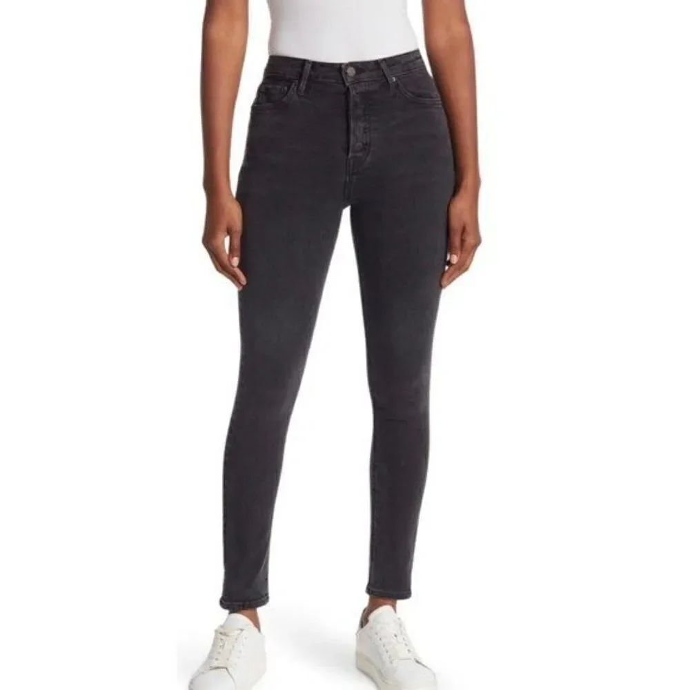 GRLFRND Karolina Super High Rise Jeans in Black Rain Size 31